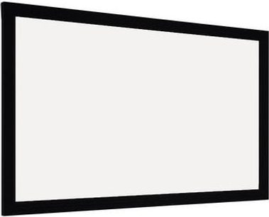 Ekran projekcyjny Screen Excellence Reference Fixed-Frame 16/9 Enlightor 4K Rf70 Hd, czarna ramka, biały ekran, widok z przodu