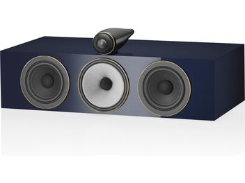 Diffusore centrale Bowers & Wilkins HTM71 S3 Signature blu notte metallizzato, 3 altoparlanti, tweeter allungato, base nera opaca