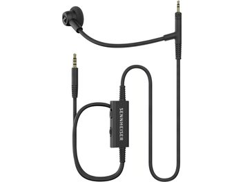 Microfono a perchetta cablato Sennheiser HD 500 BAM nero in plastica, con schiuma, telecomando, jack da 3,5 mm, vista frontale