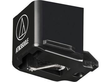 Sort Audio Technica ATN3600LE erstatningsnål til pladespiller, close-up med metalspids