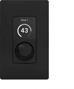 Contrôleur mural hifi Klipsch ZC1 noir avec écran Zone 1 indicateur 43 et grande molette de volume
