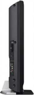 Televisor Sony KDL-46W4500 de alta definición, vista de perfil, pantalla plana, base rectangular, acabado negro brillante