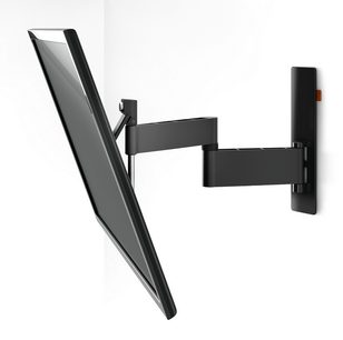 Vogel's WALL 2345 sort vægbeslag til TV, dobbelt drejeligt armsystem, profilvisning, udfoldet position, mat sort finish