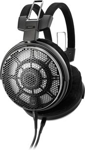 Cuffie cablate aperte Audio Technica ATH-ADX7000 nere, metallo e tessuto, griglia a nido d’ape, doppio archetto, vista a tre quarti