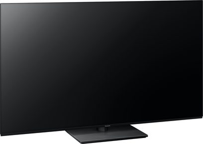 High-definition television Panasonic TV-55Z85AEG, flat black screen, slightly side viewing angle, central rectangular stand