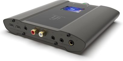 Convertidor de audio portátil iFi Audio iDSD Valkyrie negro, carcasa metálica, pantalla en color, múltiples entradas RCA y jack
