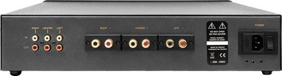 Daugiakanalinis galios stiprintuvas Atoll Electronique AV100 juodos spalvos (su trigeriu), 6 RCA įvestys, 6 garsiakalbių išvestys