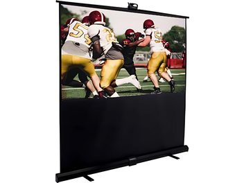 Lumene Paradise 200C Pop Up portable screen displaying an American football scene with players in action on the field