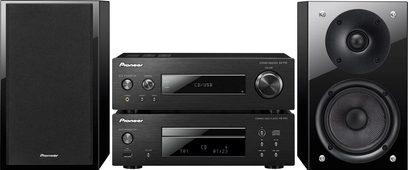 Hi-Fi mini-systém Pioneer P1-K černý, skládající se z CD/USB přehrávače, zesilovače a dvou reproduktorů