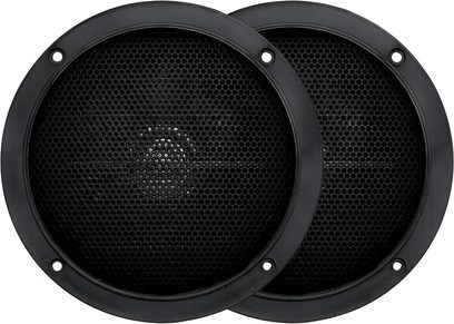 Indbyggede loftshøjttalere ArtSound MDC6 sorte, sæt med 2 runde med perforeret metalgitter