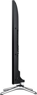 Samsung UE40H6200 sort fladskærms-TV, set fra siden, med omvendt Y-formet metalfod