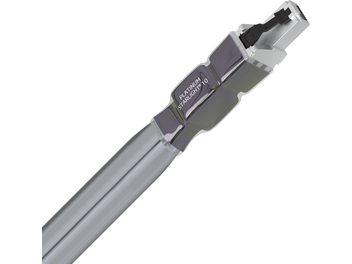 Wireworld Platinum Starlight 10 Ethernet RJ45 Cable 1m, silver metallic connector, silver cylindrical sheath