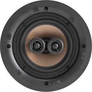 Lubinė įmontuojama kolonėlė ArtSound HPRO550, apvali juoda, su variniu garsiakalbiu, dvigubu centriniu aukštųjų dažnių garsiakalbiu, vaizdas iš priekio