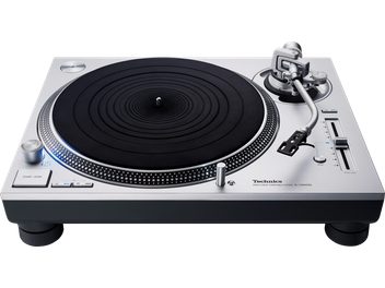 Hi-Fi-Plattenspieler Technics SL-1200GR2ES, mattschwarzer Plattenteller, silberner Tonarm, silbernes Chassis, schwarze Füße