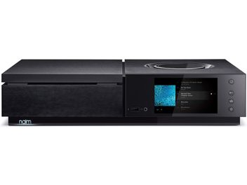 Naim Audio Uniti Star svart "alt-i-ett" høytrolig høyttalersystem med fargedisplay som viser et brukergrensenitt