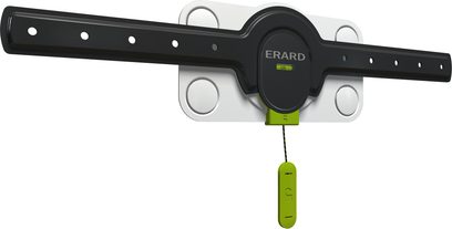 Erard FIXIT 600 sort/hvid TV-vægbeslag med kugleled, på hvid baggrund, set forfra