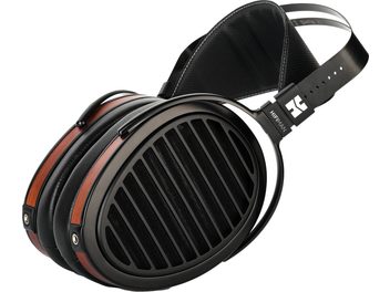 Ανοιχτά ακουστικά hi-fi Hifiman Arya Organic, μαύρο τόξο, μαύρα ξύλινα αυτιά, μαύρα μαξιλαράκια, αποσπώμενο μαύρο καλώδιο