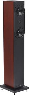 Highland Audio Oran 4305 gulvhøjttaler, mørkt træ og sort, bas- og diskantenhed, aftagelig sort frontgrill