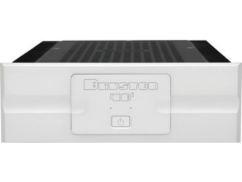 Højttalerforstærker Bryston 4B³ hvid frontpanel med hvidt kabinet og sort topgitter