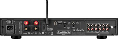 Amplificatore hi-fi stereo Audiolab 6000A MKII retro, connettività audio con ingressi RCA, ottici e coassiali
