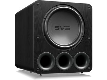 Caisson de grave SVS PB-5000 R|Evolution face avant noir texturé avec haut-parleur circulaire et 3 évents ronds