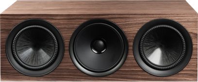 Centrální reproduktor Paradigm Premier 520LCR v2 v ořechovém provedení, přední čelo se třemi černými reproduktory