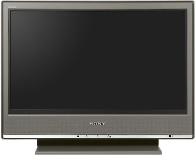 Sony KDL-20S3050 20-tommer fladskærms-LCD-TV, grå ramme, sort fod, slukket skærm