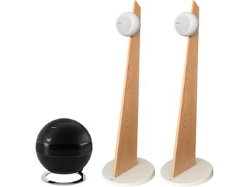 Cabasse Pack iO3 beli mat na hrastovem stojalu + The Pearl SUB črn mat