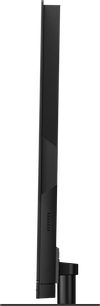 Panasonic TX-77LZ2000E TV set fra siden, ultratyndt OLED-skærm, sort fod og bagside, metalliske kanter