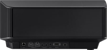 Sony VPL-VW760ES sort videoprojektor, bagudvendt, HDMI-tilslutninger, LAN, USB-porte og lyd ind-/udgange