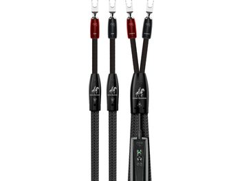 Audioquest Lone Ranger ZERO-Tech hangsugárzókábel-pár, fekete fonott köpeny, ezüst villás csatlakozók, 72 V DBS modul