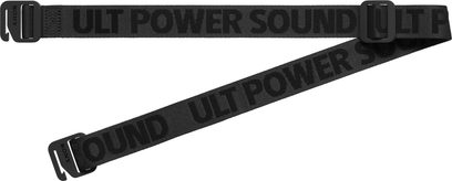 Tracolla nera in nylon intrecciato per Sony ULT Field 3, scritta tono su tono «ULT POWER SOUND», fibbie regolabili e ganci metallici neri, vista dall’alto