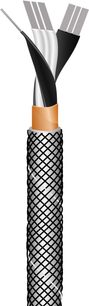 Wireworld Platinum Starlight 8 (PSV) 1m digital coaxial kabel, guldbelagte stik, sort flettet kappe, hvide isolatorer