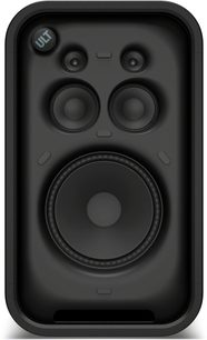 Bærbar svart Sony ULT TOWER 7 Bluetooth-høyttaler, sett forfra med flere synlige høyttalere