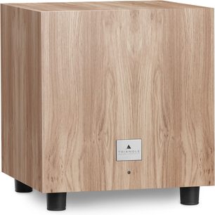 Triangle Tales 340 subwoofer i lys eik, kubisk form, metallplate foran