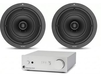 Pereche de boxe încastrabile Triangle Secret cu amplificator Pro-Ject Stereo Box S3 BT argintiu