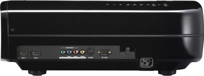 JVC DLA-HD350 sort videoprojektor, frontvisning, 2 HDMI-indgange, 1 S-Video-indgang, 1 VGA-indgang, 1 RS-232C-port