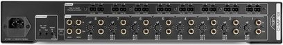 Zesilovač Naim Audio CI-NAP 108 černý, pohled zepředu, 8 kanálů, konektory a ovládací prvky na předním panelu