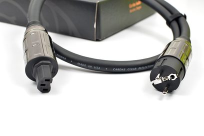 Cablu de alimentare Cardas Clear Reflection Power 1,5m negru cu conectori IEC și NEMA 5-15P gri