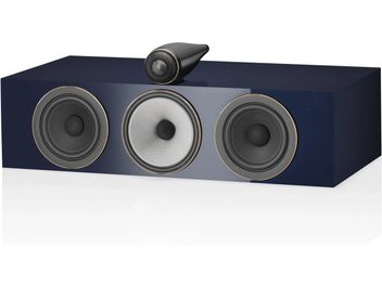 Diffusore centrale Bowers & Wilkins HTM71 S3 Signature blu notte metallizzato, 3 altoparlanti, tweeter allungato, base nera opaca
