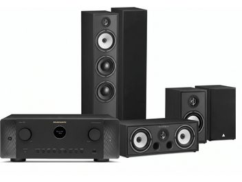 Домашній кінотеатральний підсилювач Marantz Cinema 60 чорний з комплектом чорних колонок Triangle 5 0