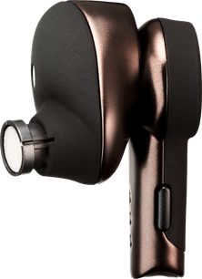 Cuffie wireless ATH-TWX9 Audio Technica, colore nero e bronzo, padiglioni ovali, archetto regolabile, vista laterale