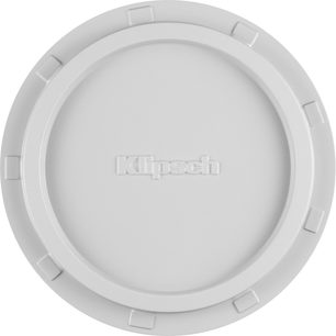 Klipsch PRO-16-RC inbouw plafondluidspreker vooraanzicht, wit rooster, centrale tweeter