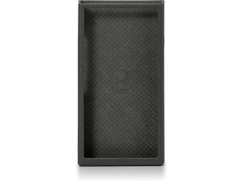 Juodas Astell&Kern PD20 dėklas, vaizdas iš priekio, stačiakampio formos, su grūdėta tekstūra ir subtiliu raštu