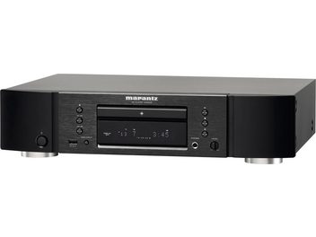 Marantz CD6005 CD-afspiller sort, mat sort front, grønt display, aluminiumsknapper, set forfra