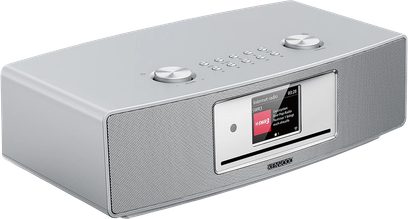 Bordradio FM eller digital Internett CR-ST700SCD sølv, perspektivvisning, fargeskjerm, knapper og hjul på toppen
