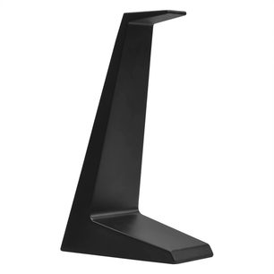 Стойка за слушалки Kaiku Root Headphone Stand в черно с наклонен силует, горна кука и широка правоъгълна основа