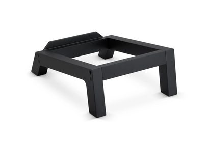 Suport de boxă jos Mofi Electronics SourcePoint 10 negru mat cu cadru deschis și patru picioare înclinate