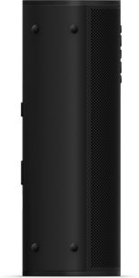 Sistem audio Bluetooth Sonos Roam 2 negru, vedere laterală, suprafață netedă, grilaj perforat, 4 butoane vizibile