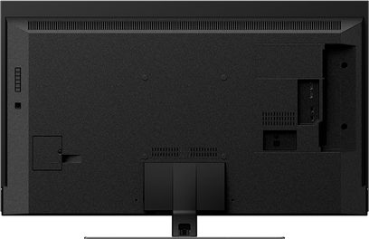 Panasonic TX-42LZ1500E-tv, bagside, tilslutninger, HDMI- og USB-porte, ventilationsgitter, mat sort farve